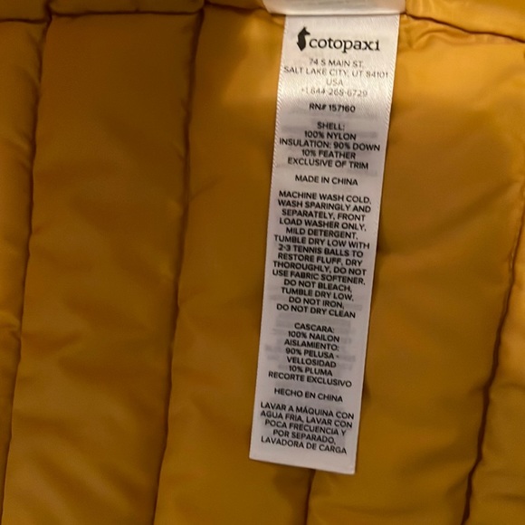Cotopaxi Fuego Down Vest “Amber Stripes” women’s XL NWT - Picture 7 of 12